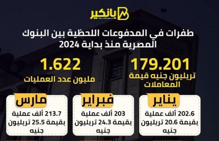 طفرات في المدفوعات اللحظية بين البنوك المصرية منذ بداية 2024