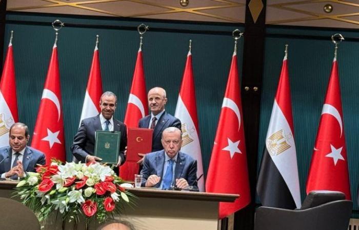 أردوغان خلال مؤتمر صحفى مع الرئيس السيسي: نرفض اتهامات نتنياهو لمصر