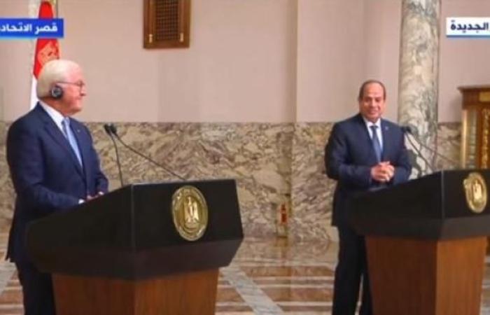 السيسي: أرحب بالرئيس الألماني ضيفًا عزيزًا على مصر