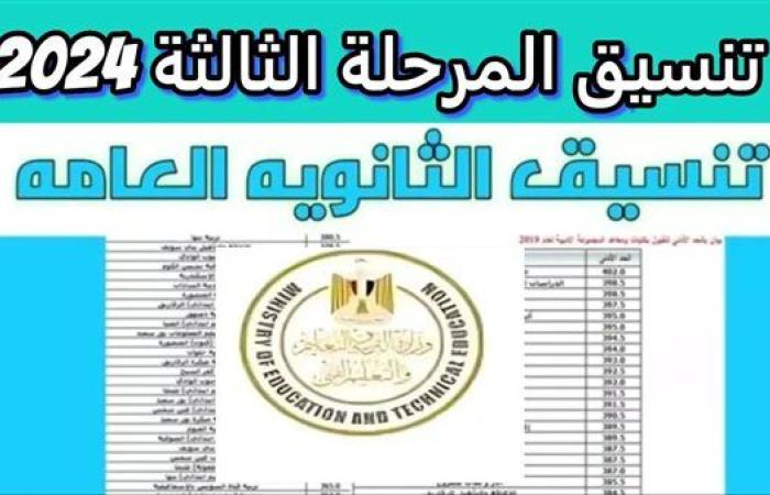 تنسيق المرحلة الثالثة 2024.. آخر موعد لتسجيل الرغبات