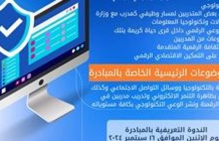 ندوة تعريفية عن مبادرة "سفراء التكنولوجيا للشباب" لتعزيز الوعي الرقمي وتمكين الشباب بالبحيرة