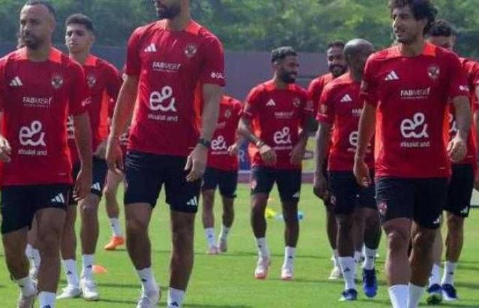 كواليس مران الأهلي بعد الفوز على جورماهيا الكيني