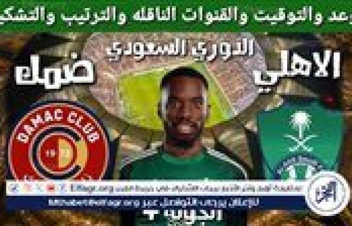 موعد مباراة الأهلي وضمك في دوري روشن السعودي والقنوات الناقلة