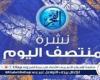 نشرة منتصف اليوم.. بيراميدز يضم صفقة جديدة والزمالك يعلن وصول بطاقة بوبيندزا والميدالية السابعة لـ مصر في بارالمبياد باريس 2024